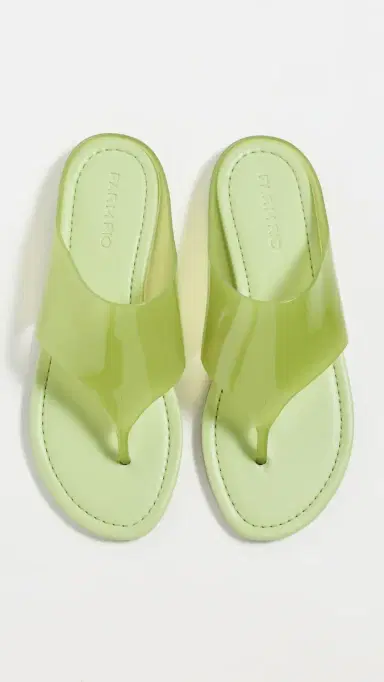 Farm Rio Jelly Flat Sandals Sage Green 5 | Thumbnail 2 Farm Rio Jelly Flat Sandals Sage Green 5 | Thumbnail 2