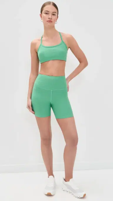 Beyond Yoga pacedye Keep Pace Shorts 5 Bright Emerald Heather | Thumbnail 5 Beyond Yoga pacedye Keep Pace Shorts 5 Bright Emerald Heather | Thumbnail 5