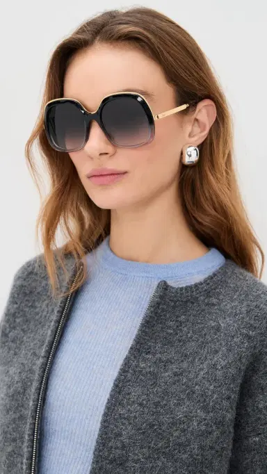 Chloé CH0327S Sunglasses Grey-Gold-Grey One Size | Thumbnail 3 Chloé CH0327S Sunglasses Grey-Gold-Grey One Size | Thumbnail 3