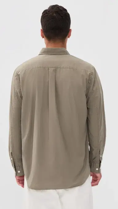 Madewell Long Sleeve Poplin Shirt Dark Driftwood | Thumbnail 3 Madewell Long Sleeve Poplin Shirt Dark Driftwood | Thumbnail 3