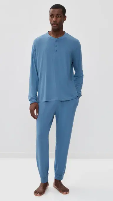 Eberjey Henry Long Pajamas et late Blue | Thumbnail 2 Eberjey Henry Long Pajamas et late Blue | Thumbnail 2