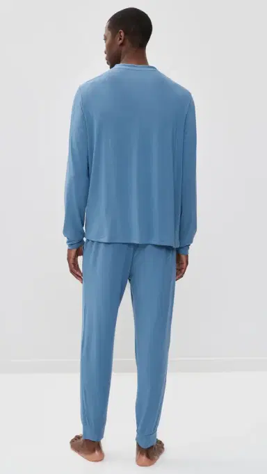 Eberjey Henry Long Pajamas et late Blue | Thumbnail 3 Eberjey Henry Long Pajamas et late Blue | Thumbnail 3