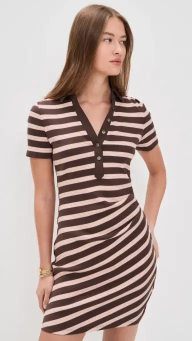 Veronica Beard Jean Lanier Dress Brown Stripe | Thumbnail 2 Veronica Beard Jean Lanier Dress Brown Stripe | Thumbnail 2
