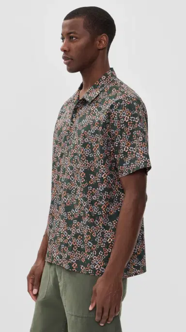 PS Paul Smith Short Sleeve Casual Fit Shirt Bottle Green M | Thumbnail 4 PS Paul Smith Short Sleeve Casual Fit Shirt Bottle Green M | Thumbnail 4
