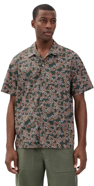 PS Paul Smith Short Sleeve Casual Fit Shirt Bottle Green M | Thumbnail 1 PS Paul Smith Short Sleeve Casual Fit Shirt Bottle Green M | Thumbnail 1