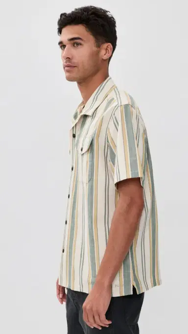 Filson Short Sleeve Chambray Camp Shirt Natural/Khaki | Thumbnail 4 Filson Short Sleeve Chambray Camp Shirt Natural/Khaki | Thumbnail 4