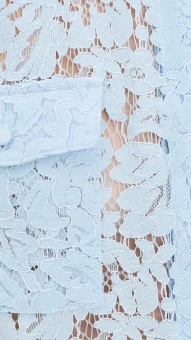 Generation Love Mina Lace Button Down hirt Light Blue | Thumbnail 6 Generation Love Mina Lace Button Down hirt Light Blue | Thumbnail 6