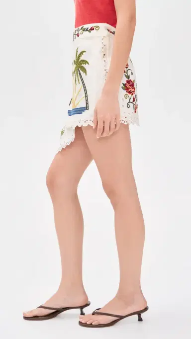 FARM Rio Tropi Off-White Scarf Mini Skirt Tropi Off White Scarf | Thumbnail 4 FARM Rio Tropi Off-White Scarf Mini Skirt Tropi Off White Scarf | Thumbnail 4