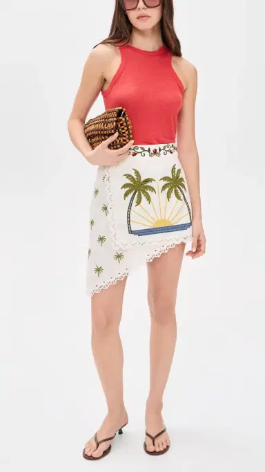 FARM Rio Tropi Off-White Scarf Mini Skirt Tropi Off White Scarf | Thumbnail 5 FARM Rio Tropi Off-White Scarf Mini Skirt Tropi Off White Scarf | Thumbnail 5