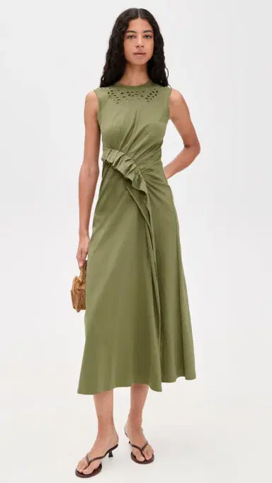 Ulla Johnson Jeune Cotton Dress Lichen S | Thumbnail 5 Ulla Johnson Jeune Cotton Dress Lichen S | Thumbnail 5
