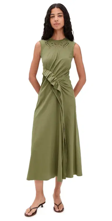 Ulla Johnson Jeune Cotton Dress Lichen S | Thumbnail 1 Ulla Johnson Jeune Cotton Dress Lichen S | Thumbnail 1