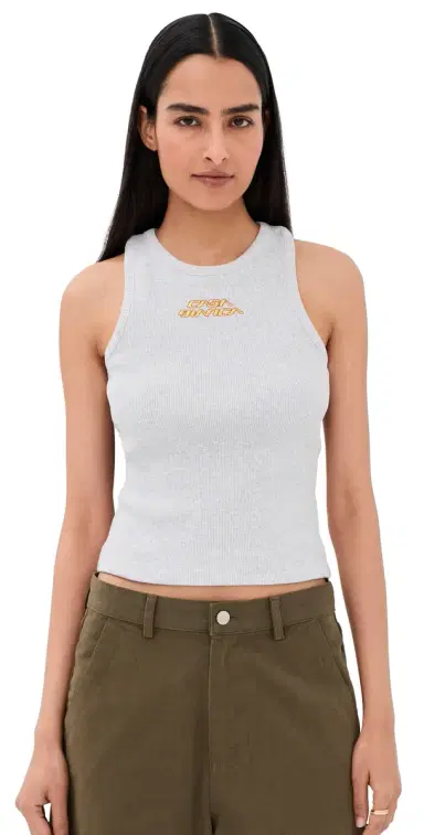 Casablanca Ribbed Tank Top Grey arle | Thumbnail 1 Casablanca Ribbed Tank Top Grey arle | Thumbnail 1