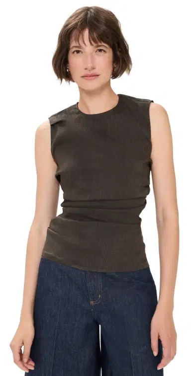 Proenza Schouler White Label Anoushka Top In Linen Slub | Thumbnail 1 Proenza Schouler White Label Anoushka Top In Linen Slub | Thumbnail 1