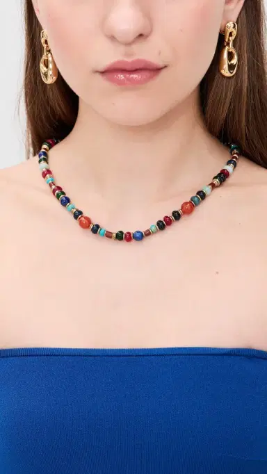 Shashi Gemstone Necklace Multi | Thumbnail 3 Shashi Gemstone Necklace Multi | Thumbnail 3