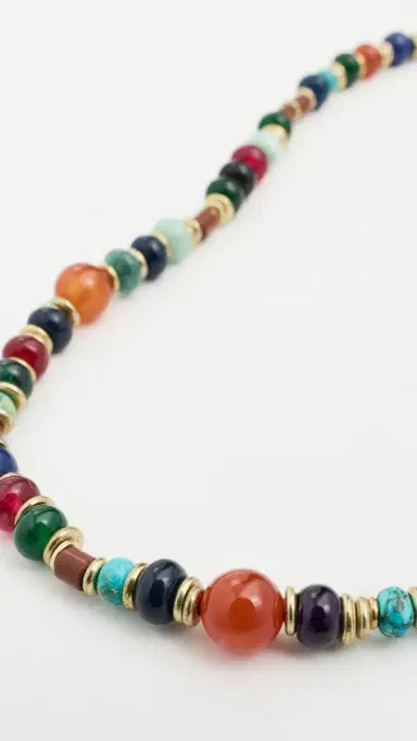 Shashi Gemstone Necklace Multi | Thumbnail 4 Shashi Gemstone Necklace Multi | Thumbnail 4