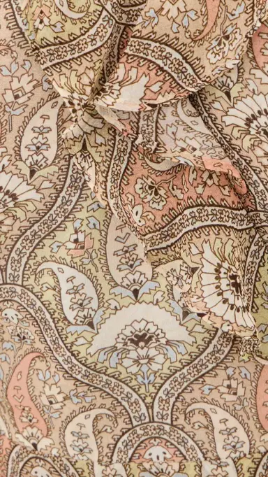 Veronica Beard Avenel Silk Dress Stone Khaki Multi | Thumbnail 6 Veronica Beard Avenel Silk Dress Stone Khaki Multi | Thumbnail 6