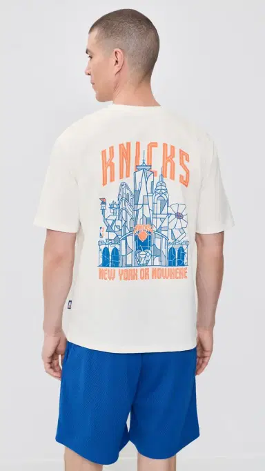 New York or Nowhere Knicks Skyscraper T-Shirt Off White | Thumbnail 5 New York or Nowhere Knicks Skyscraper T-Shirt Off White | Thumbnail 5