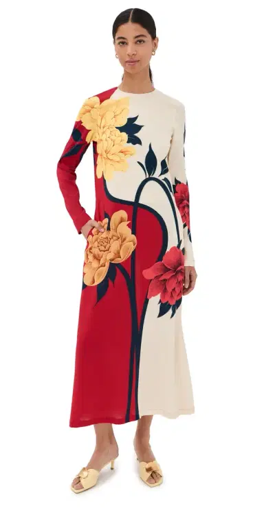 La DoubleJ Long Sleeve wing Dress Queen Peony Placee | Thumbnail 1 La DoubleJ Long Sleeve wing Dress Queen Peony Placee | Thumbnail 1