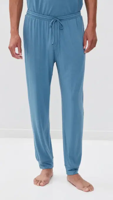 Eberjey Henry Modal Short Sleeve and Pants Pajama et late Blue | Thumbnail 5 Eberjey Henry Modal Short Sleeve and Pants Pajama et late Blue | Thumbnail 5