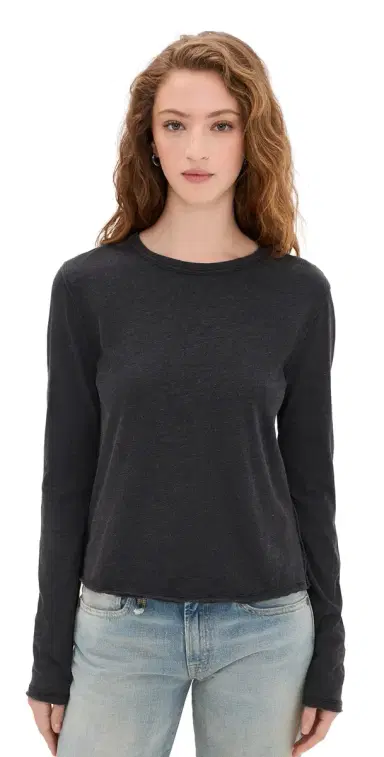 Free People Nova Long Sleeve Tee Black | Thumbnail 1 Free People Nova Long Sleeve Tee Black | Thumbnail 1