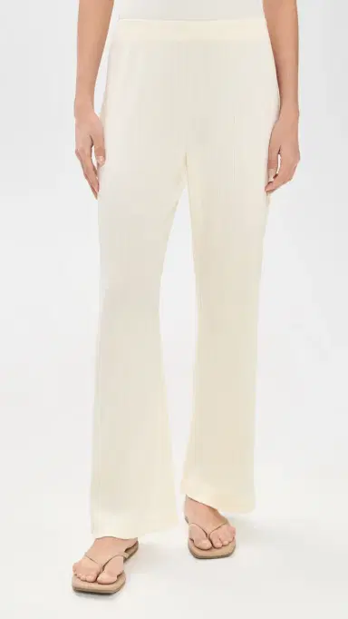 DONNI. The Pointelle Simple Crop Pants Crme | Thumbnail 2 DONNI. The Pointelle Simple Crop Pants Crme | Thumbnail 2