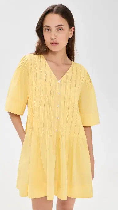 Sea Alberte Solid Mini Dress Yellow | Thumbnail 2 Sea Alberte Solid Mini Dress Yellow | Thumbnail 2