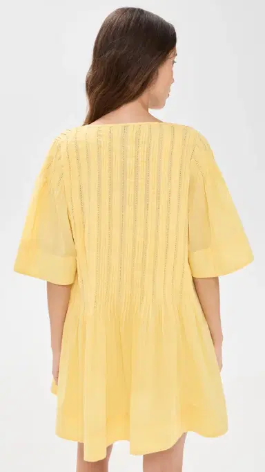 Sea Alberte Solid Mini Dress Yellow | Thumbnail 3 Sea Alberte Solid Mini Dress Yellow | Thumbnail 3