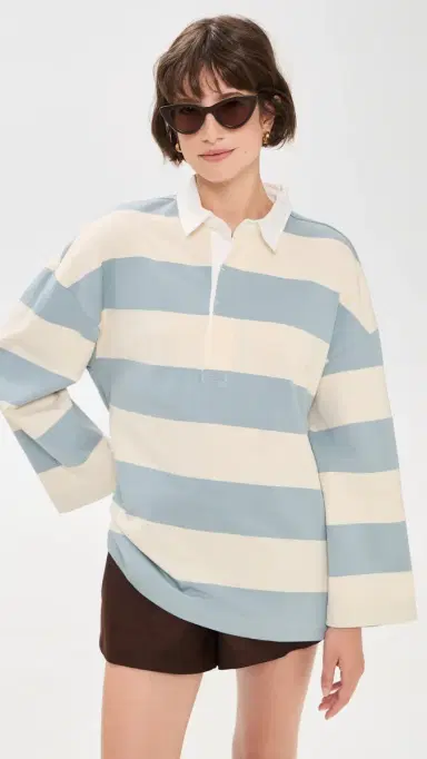STRUT-THIS Chester Long Sleeve Rugby Shirt Baby Blue | Thumbnail 2 STRUT-THIS Chester Long Sleeve Rugby Shirt Baby Blue | Thumbnail 2