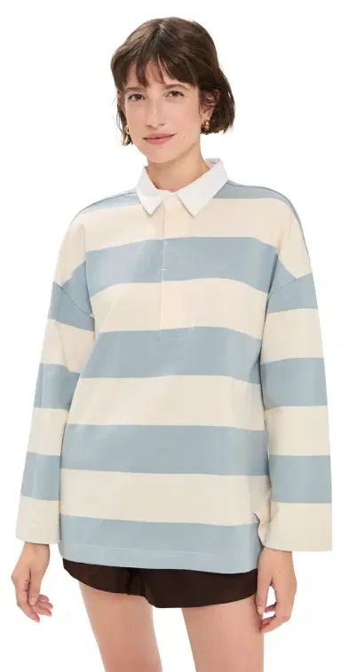 STRUT-THIS Chester Long Sleeve Rugby Shirt Baby Blue | Thumbnail 1 STRUT-THIS Chester Long Sleeve Rugby Shirt Baby Blue | Thumbnail 1