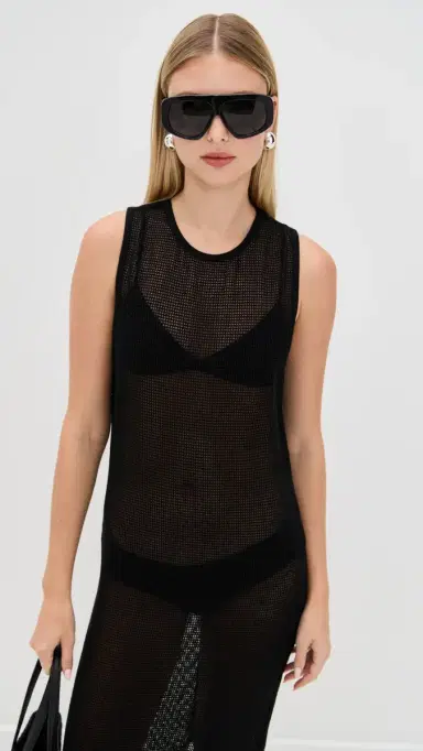 LE BOP Biarritz Maxi Coverup Dress Noir | Thumbnail 3 LE BOP Biarritz Maxi Coverup Dress Noir | Thumbnail 3