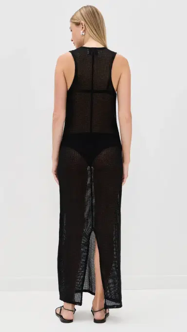 LE BOP Biarritz Maxi Coverup Dress Noir | Thumbnail 4 LE BOP Biarritz Maxi Coverup Dress Noir | Thumbnail 4