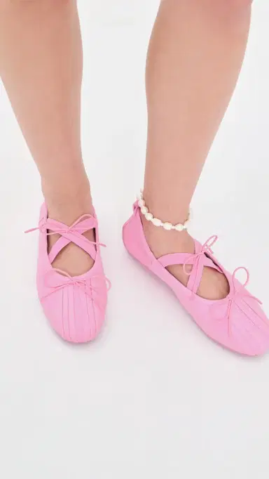 Simone Rocha Ballerina Grip Flats Pink | Thumbnail 3 Simone Rocha Ballerina Grip Flats Pink | Thumbnail 3