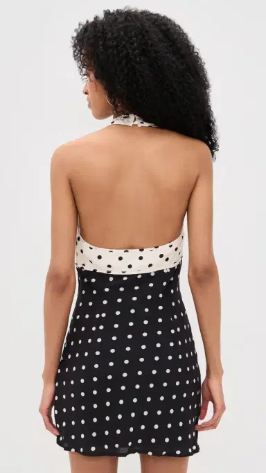 Bailey Rose Polka-Dot Mini Dress Black/Cream | Thumbnail 3 Bailey Rose Polka-Dot Mini Dress Black/Cream | Thumbnail 3