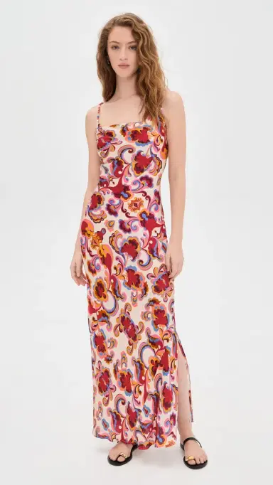 Carolina K lip Dress Paisley Floral | Thumbnail 2 Carolina K lip Dress Paisley Floral | Thumbnail 2