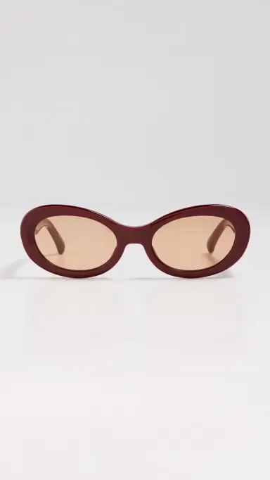 Dries Van Noten Oval Sunglasses Red One Size | Thumbnail 2 Dries Van Noten Oval Sunglasses Red One Size | Thumbnail 2