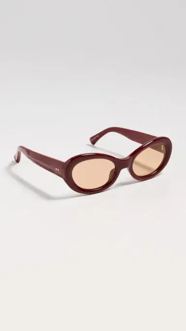 Dries Van Noten Oval Sunglasses Red One Size | Thumbnail 4 Dries Van Noten Oval Sunglasses Red One Size | Thumbnail 4