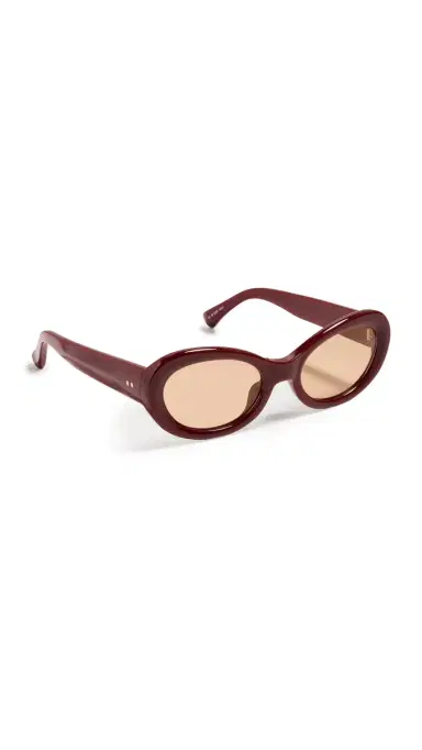 Dries Van Noten Oval Sunglasses Red One Size | Thumbnail 6 Dries Van Noten Oval Sunglasses Red One Size | Thumbnail 6