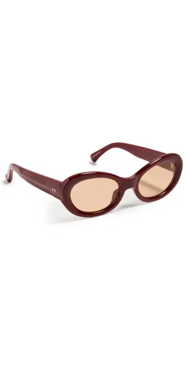 Dries Van Noten Oval Sunglasses Red One Size | Thumbnail 1 Dries Van Noten Oval Sunglasses Red One Size | Thumbnail 1