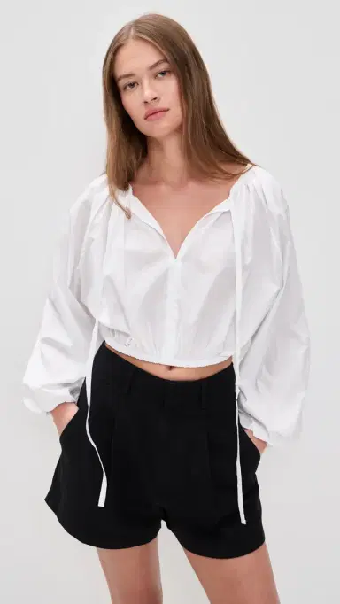 Faherty Coastal Poplin Nera Top White | Thumbnail 2 Faherty Coastal Poplin Nera Top White | Thumbnail 2