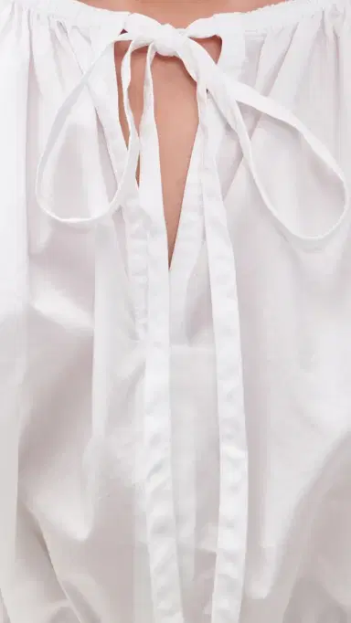 Faherty Coastal Poplin Nera Top White | Thumbnail 6 Faherty Coastal Poplin Nera Top White | Thumbnail 6