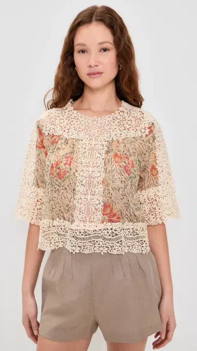 Sea Luisa Print Top Cream | Thumbnail 2 Sea Luisa Print Top Cream | Thumbnail 2