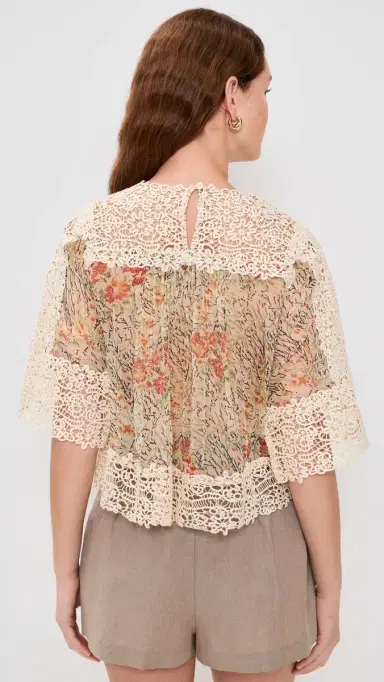 Sea Luisa Print Top Cream | Thumbnail 3 Sea Luisa Print Top Cream | Thumbnail 3