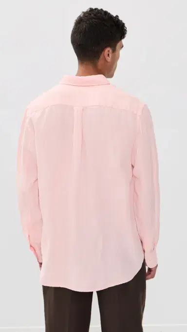 Madewell Long Sleeve Linen Top Solid Pink | Thumbnail 3 Madewell Long Sleeve Linen Top Solid Pink | Thumbnail 3