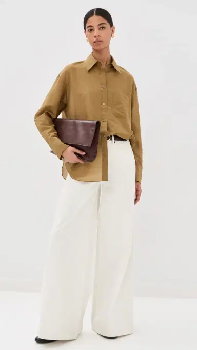 TWP Big Joe Button Down Shirt British Khaki | Thumbnail 5 TWP Big Joe Button Down Shirt British Khaki | Thumbnail 5