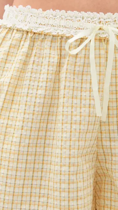 WAYF Emma Ruffle Shorts Yellow | Thumbnail 6 WAYF Emma Ruffle Shorts Yellow | Thumbnail 6