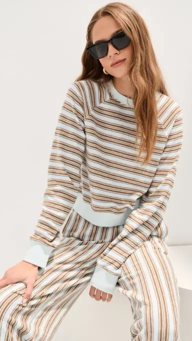 LE BOP arlow Sweatshirt Light Blue/Chocolate | Thumbnail 2 LE BOP arlow Sweatshirt Light Blue/Chocolate | Thumbnail 2