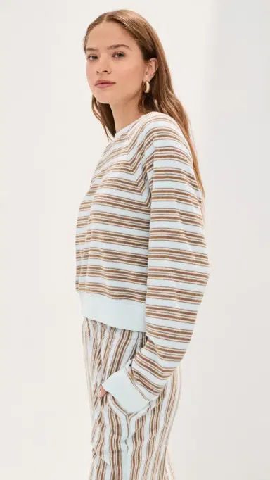 LE BOP arlow Sweatshirt Light Blue/Chocolate | Thumbnail 5 LE BOP arlow Sweatshirt Light Blue/Chocolate | Thumbnail 5