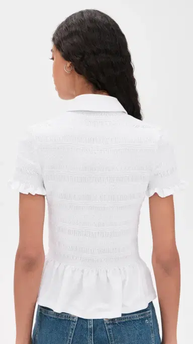 Veronica Beard Jean Ellisandra Top White | Thumbnail 3 Veronica Beard Jean Ellisandra Top White | Thumbnail 3