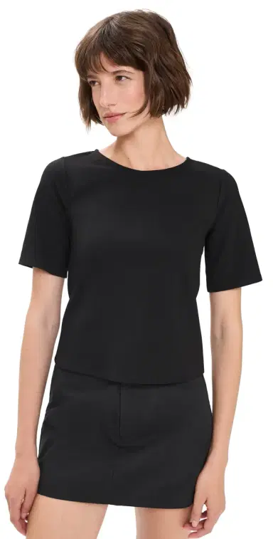 RIPLEY RADER Ponte Extended Short Sleeve Top Black | Thumbnail 1 RIPLEY RADER Ponte Extended Short Sleeve Top Black | Thumbnail 1