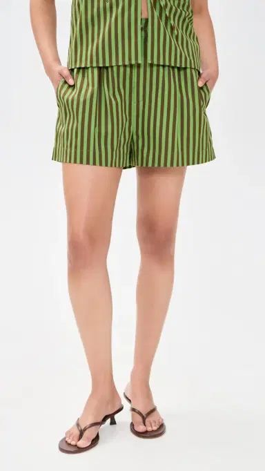 HEVRON Remi Shorts Green tripe | Thumbnail 2 HEVRON Remi Shorts Green tripe | Thumbnail 2
